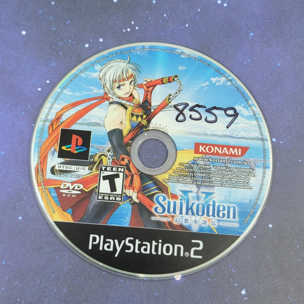 Suikoden V Sony PlayStation 2 PS2 Konami 2006 RPG SLUS 21291 Disc Only